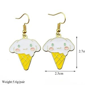 Cinnamoroll ice cream earrings